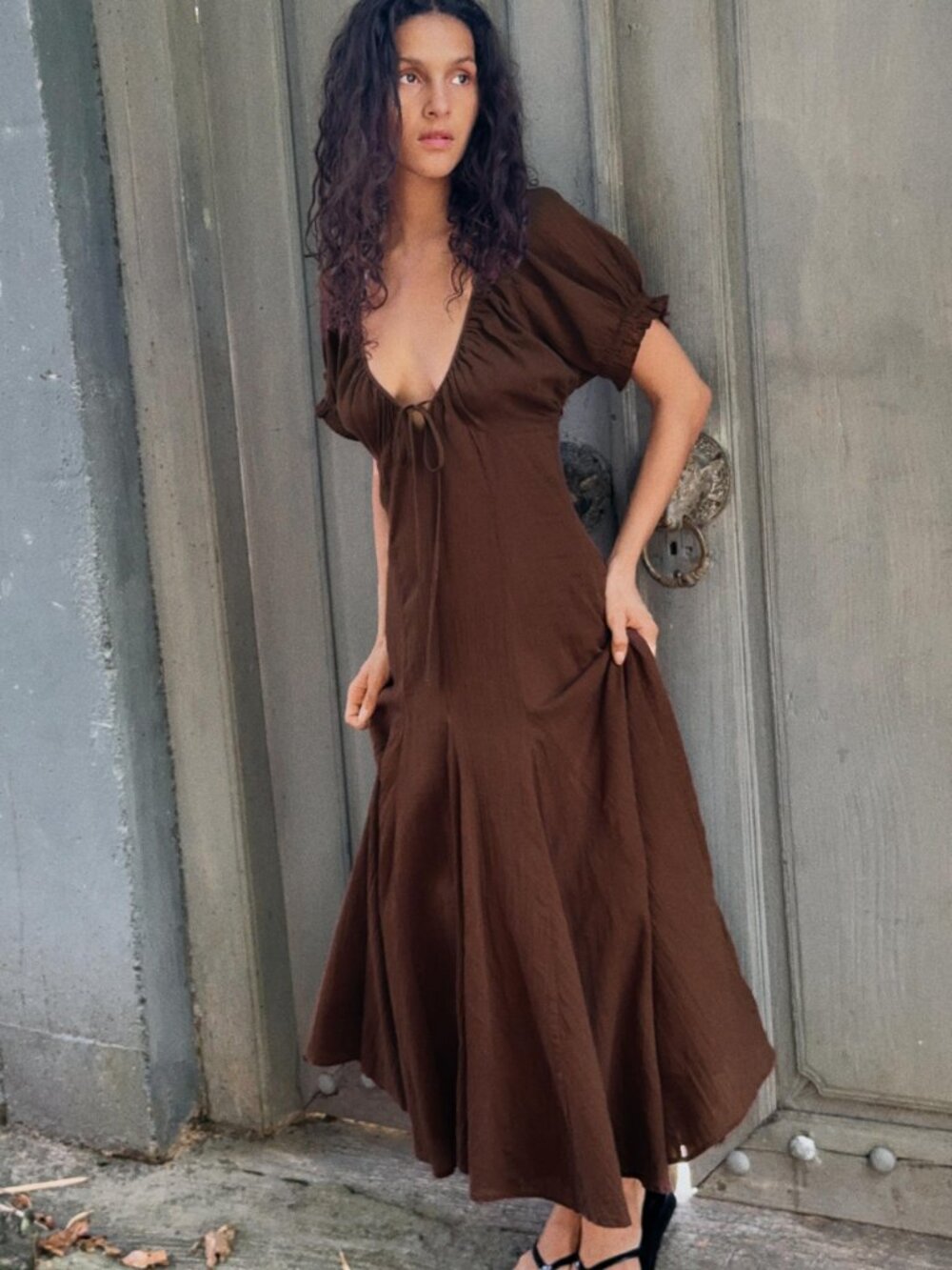 Chiffon Godet Midi Dress - Picture 5 of 5